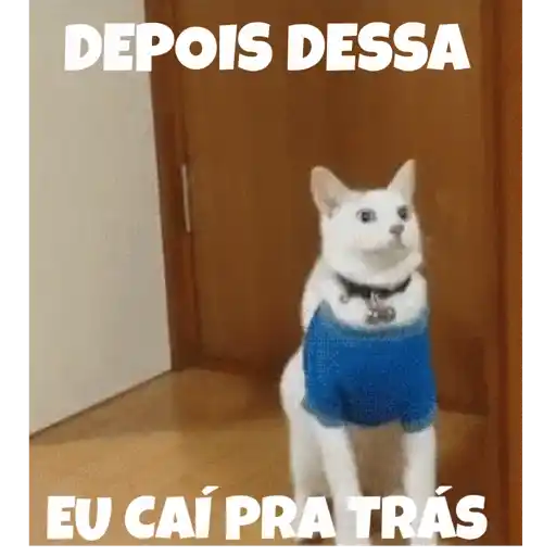 Figurinha: Gato Cai Pra Trás