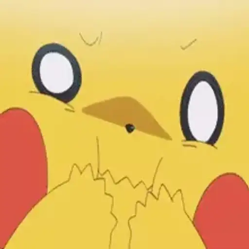Figurinha: Pikachu Assustado e Feliz
