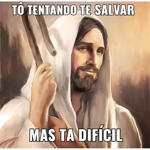 Figurinha: Jesus Tentando Salvar