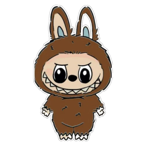 Figurinha: Monstrinho com roupa de coelho