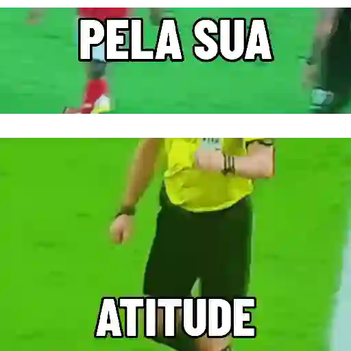 Figurinha: Juiz expulsa jogador