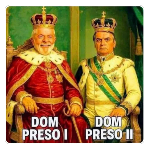 Figurinha: Dois presidentes corooados