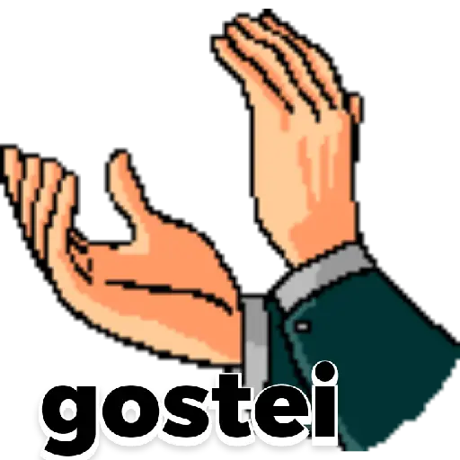 Figurinha: Mãos aplaudindo com gostei