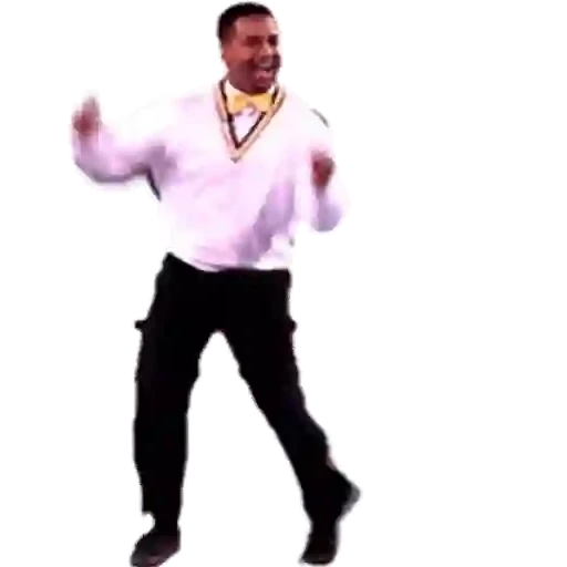 Figurinha: Homem dançando com energia