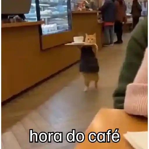 Figurinha: hora do café