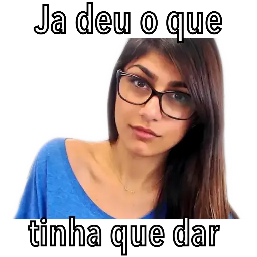 Figurinha: Mia Khalifa 'Ja deu o que tinha que dar'