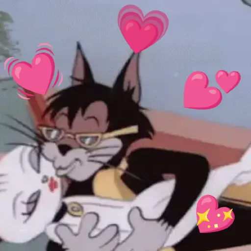 Figurinha: Tom e Toodles namorando