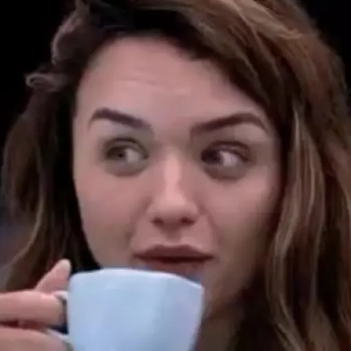 Figurinha: Boca de surpresa com café