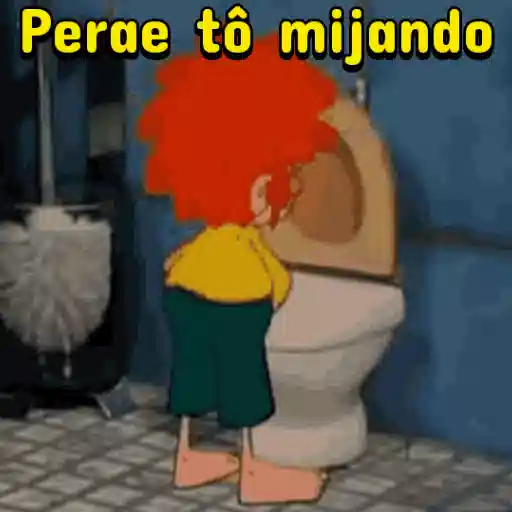 Figurinha: Perae tô mijando