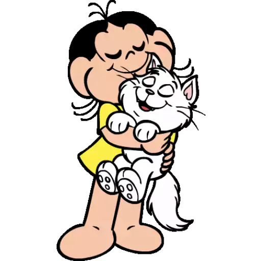 Figurinha: Abraço de Gatinho Feliz
