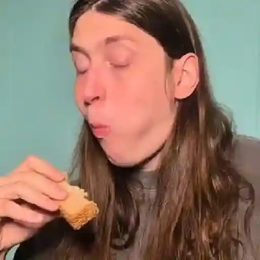 Figurinha: Comendo com vontade