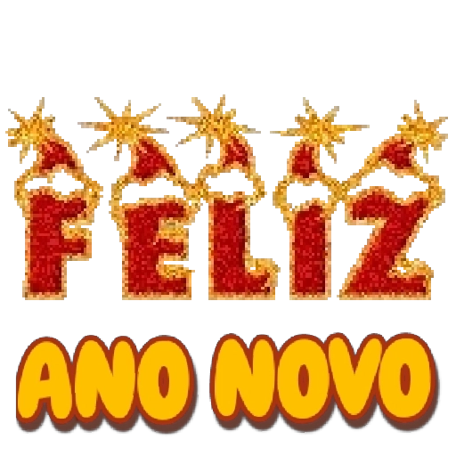 Figurinha: Feliz Ano Novo Pisca-Pisca