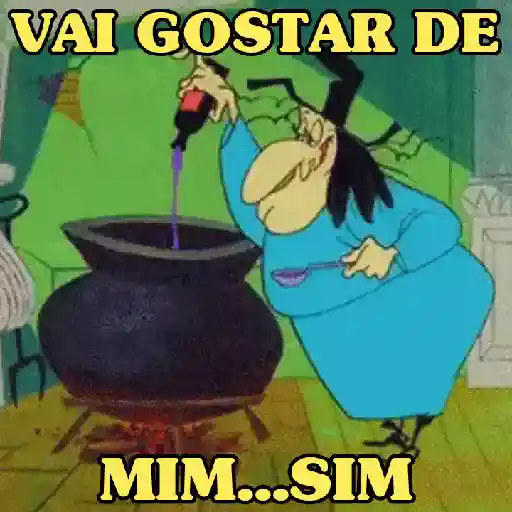 Figurinha: Bruxa Fazendo Poção