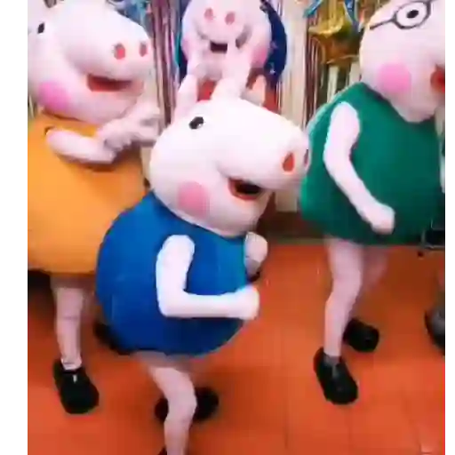 Figurinha: Peppa Pig Dançando em Festa