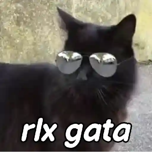Figurinha: Gato de óculos escuros
