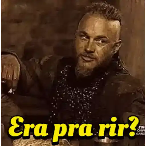 Figurinha: O homem come algo e pergunta