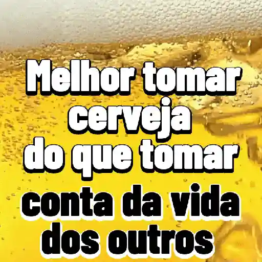 Figurinha: Melhor tomar cerveja