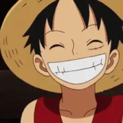 Figurinha: Luffy Sorrindo com Chapéu de Palha