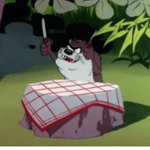 Figurinha: Taz com fome