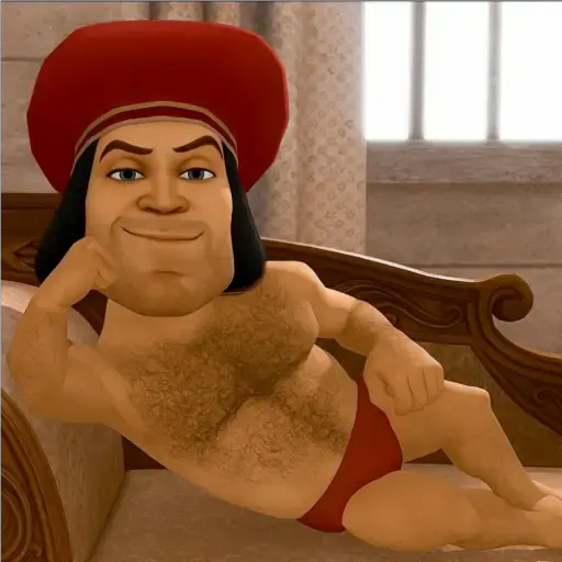 Figurinha: Lord Farquaad Relaxando