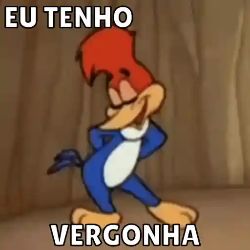 Figurinha: Pica-Pau envergonhado