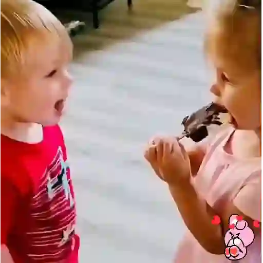 Figurinha: Compartilhando sorvete