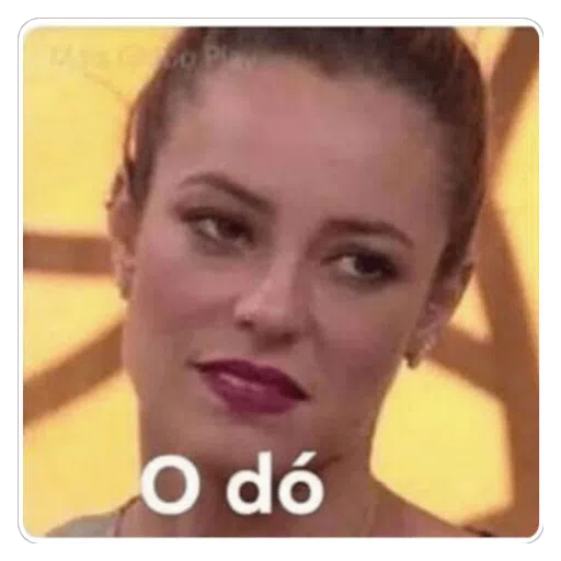 Figurinha: Mulher faz cara de deboche