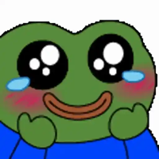 Figurinha: Pepe com Olhos Brilhantes e Chorando