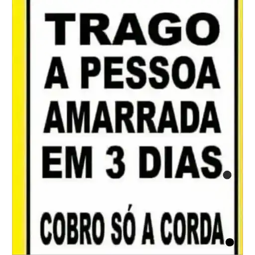 Figurinha: Trago a pessoa amarrada