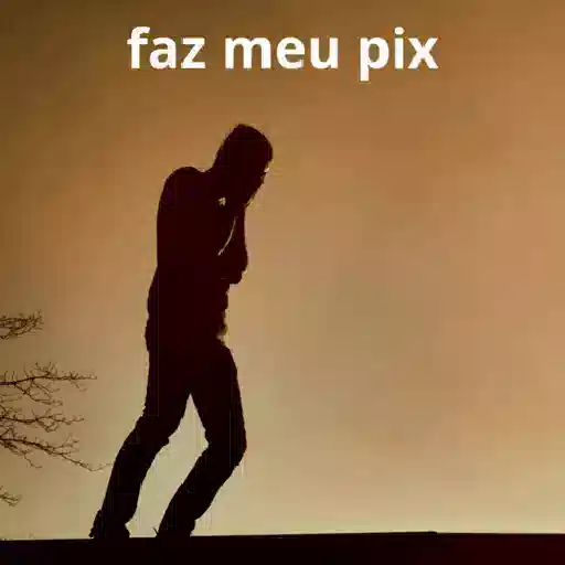Figurinha: Homem implorando por Pix