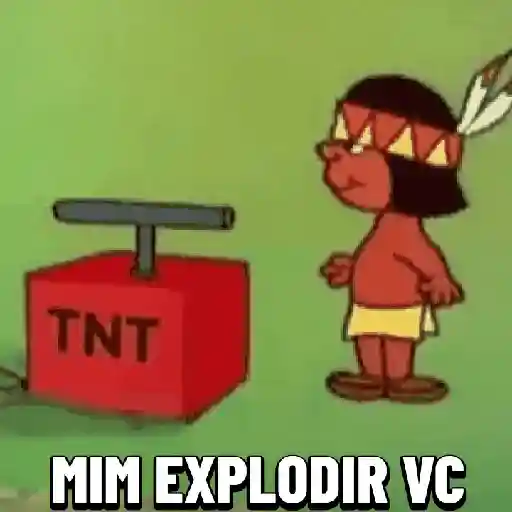 Figurinha: Indígena aciona bomba TNT