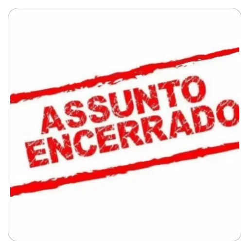 Figurinha: Assunto encerrado