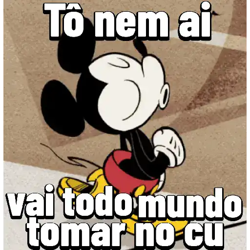 Figurinha: Mickey Says "Tô nem aí"