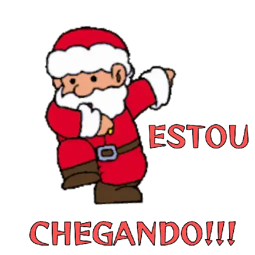 Figurinha: Papai Noel Dancando e Chegando