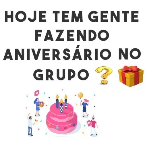 Figurinha: Aniversário no Grupo