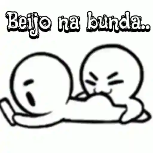 Figurinha: Beijo na bunda