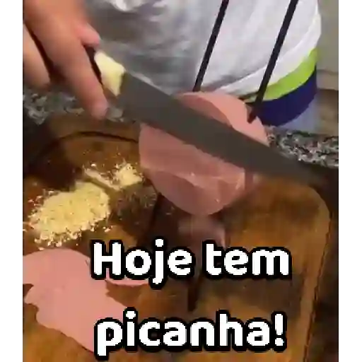 Figurinha: Cortando Mortadela para Picanha