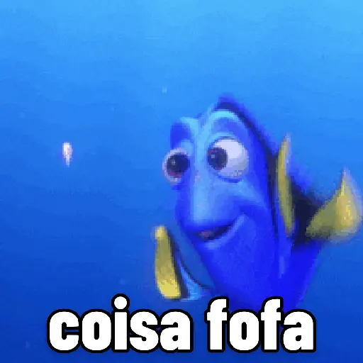 Figurinha: Peixe Dory e a coisa fofa