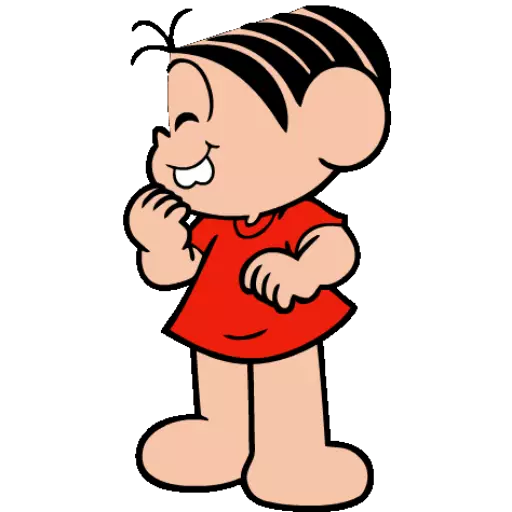 Figurinha: Monica comendo os dedos