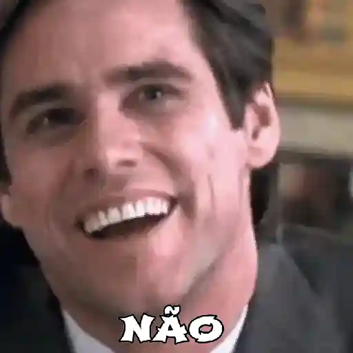 Figurinha: Homem diz não com diferentes expressões