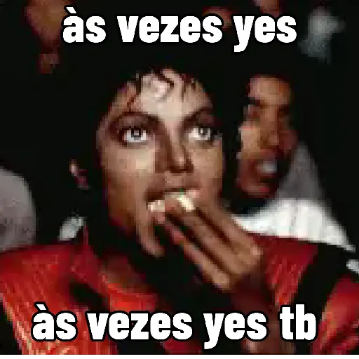 Figurinha: Michael Jackson comendo pipoca