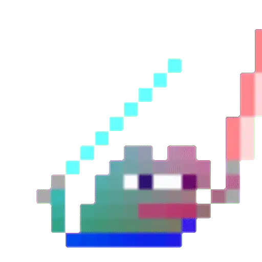 Figurinha: Pepe the Frog dançando pixelado