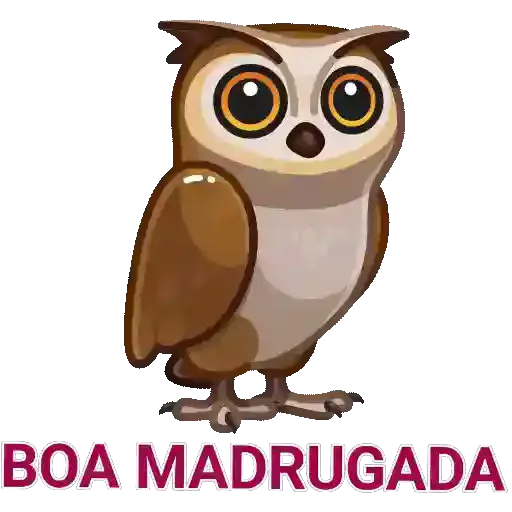 Figurinha: Coruja animada "Boa Madrugada"