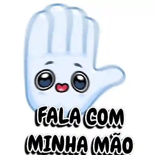 Figurinha: Mãozinha falando para conversar
