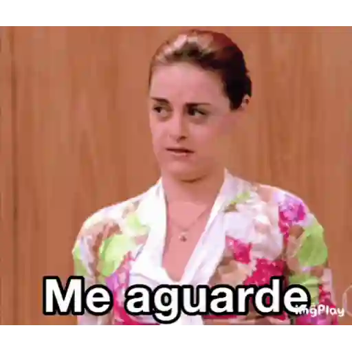 Figurinha: Me aguarde