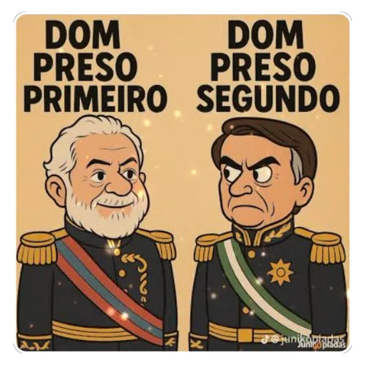 Figurinha: Lula e Bolsonaro com Faixas Presidenciai