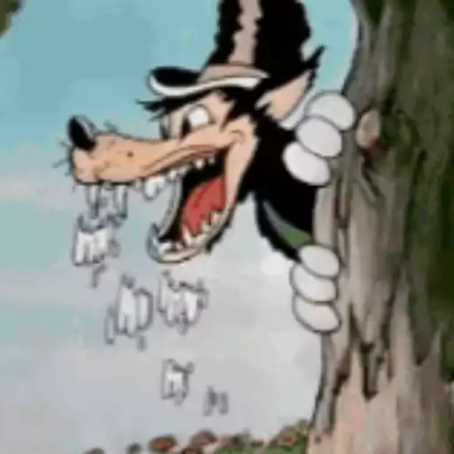 Figurinha: Lobo Lambendo os Beiços