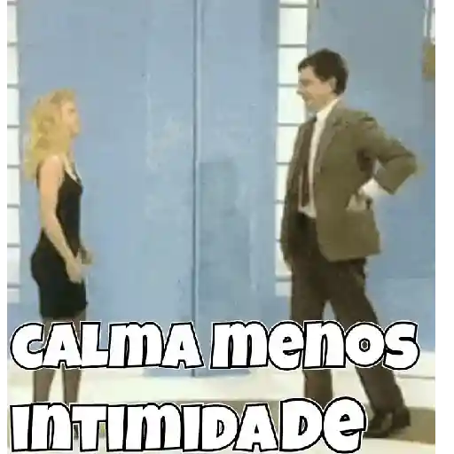 Figurinha: Mr. Bean fazendo paquera