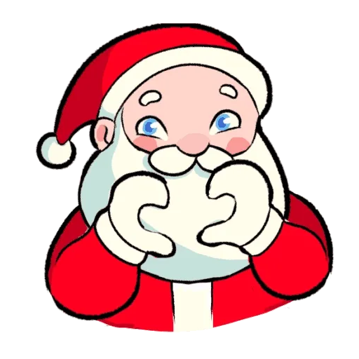 Figurinha: Papai Noel Fazendo Coração