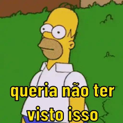 Figurinha: Homer querendo sumir